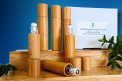 Image of Bamboo covered glass roll-on bottle- pack of 10ml x 6